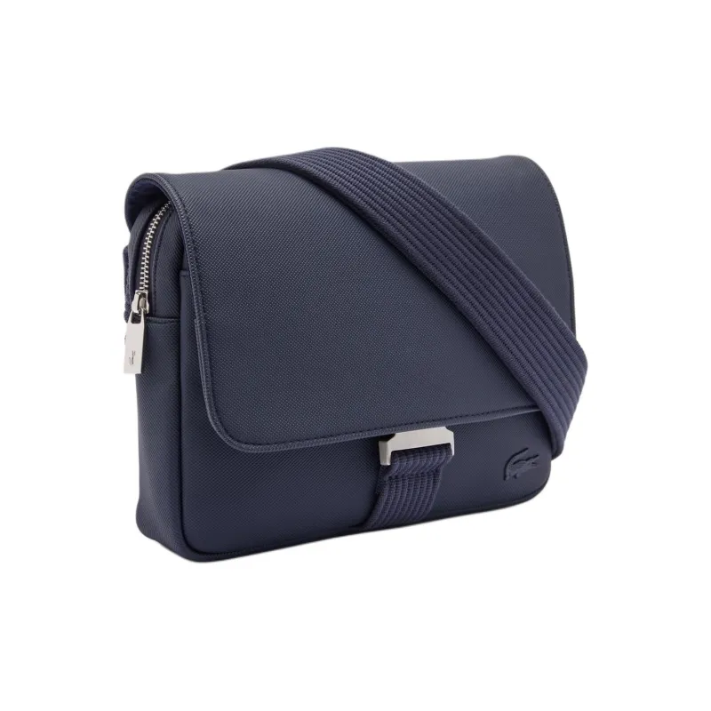 LACOSTE Polyurethane Messenger Bag Shoulder Bag Crossbody Bag Men's Marine Blue-1