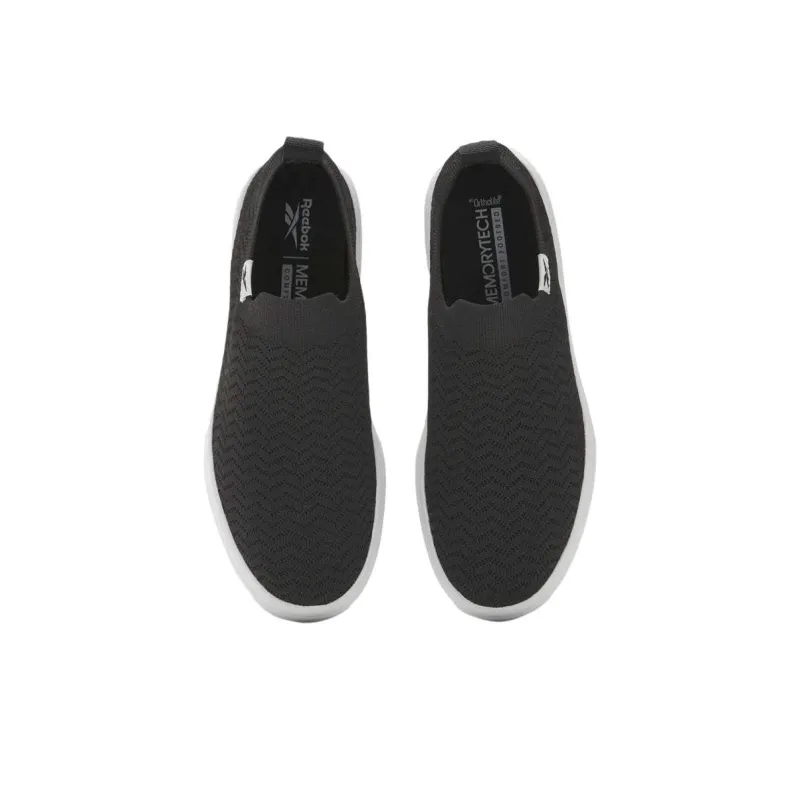 Reebok Women's OnLux Slip On 'Black Steely Fog'-4