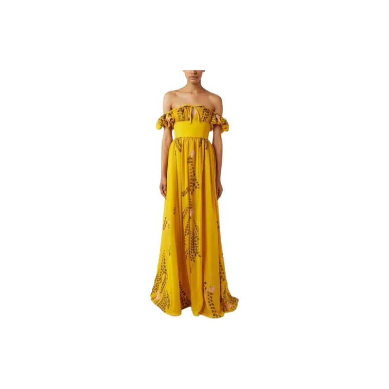 GIAMBATTISTA VALLI Short-Sleeved Dresses Women's Yellow-1