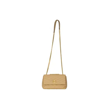 TORY BURCH Kira Sheepskin Crossbody Bag, Shoulder Bag Trumpets Women's Light Umber