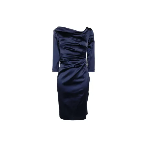 Talbot Runhof Long-Sleeved Dresses Women's Navy