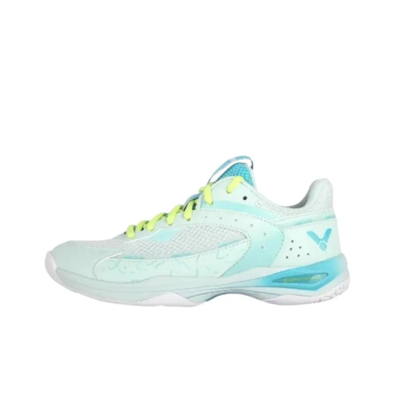 VICTOR Cushioning Wear Resistant Low Top Badminton Shoes Women's Blue-0