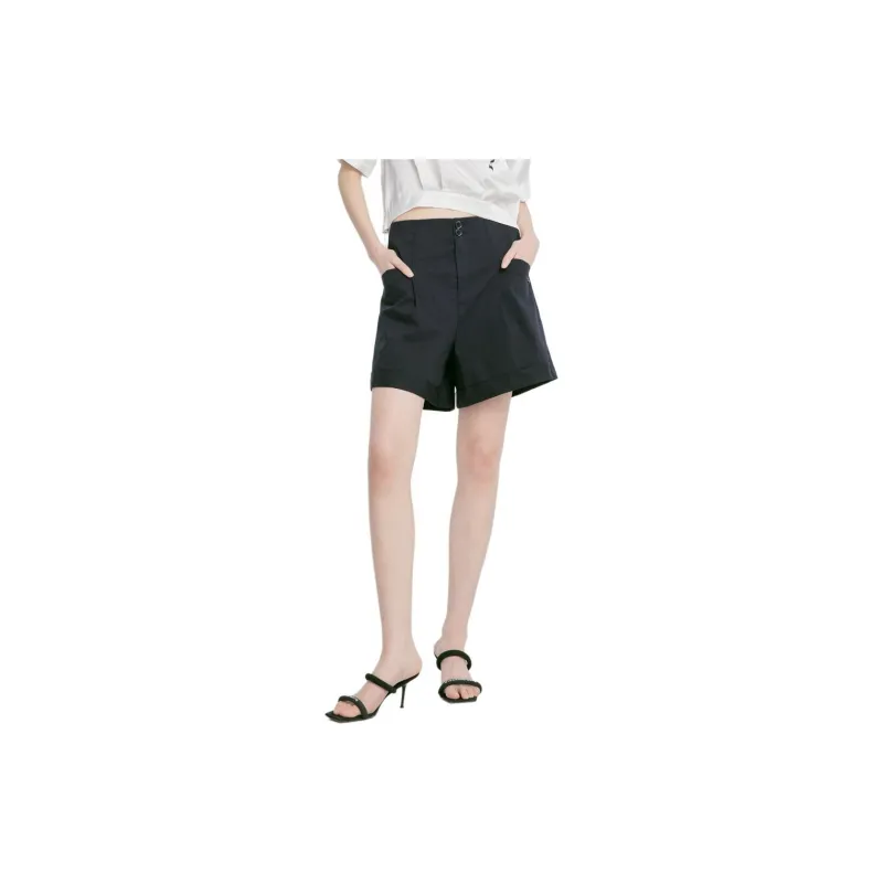 XG Casual Shorts Women's Navy Blue-2