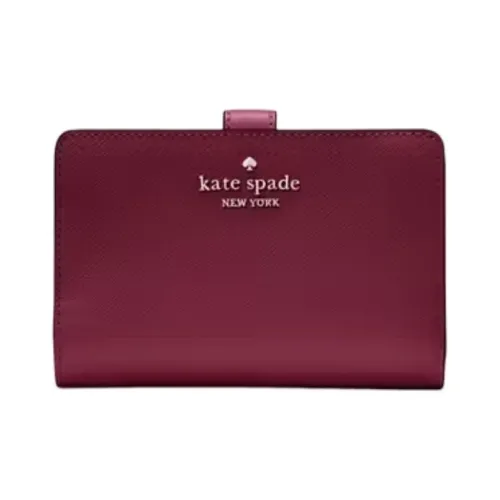 Kate Spade Leather Wallet Medium Size Women's Blackberry-Colored