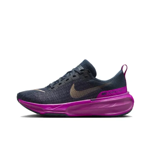 Nike Invincible 3 Running Shoes Women's Low-Top Military Arsenal Marine Blue/Bright Grape/Hot Fuchsia/Metallic Red Bronze