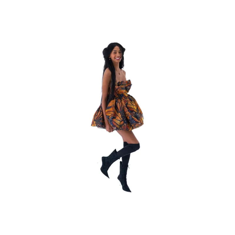 Selkie Collection SS24 Sleeveless Dress Women's Tie Dye Rainbow Print-2