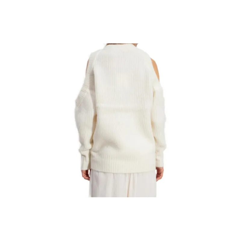GANNI Cold Shoulder Crewneck Jumper-2