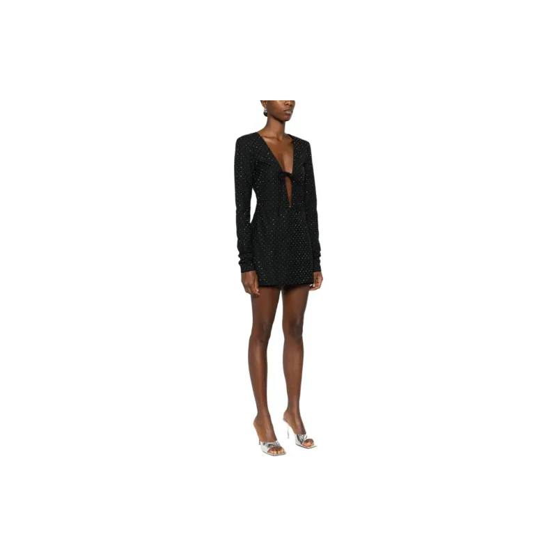 CHIARA FERRAGNI Rhinestone embellished Gabardine Playsuit-3