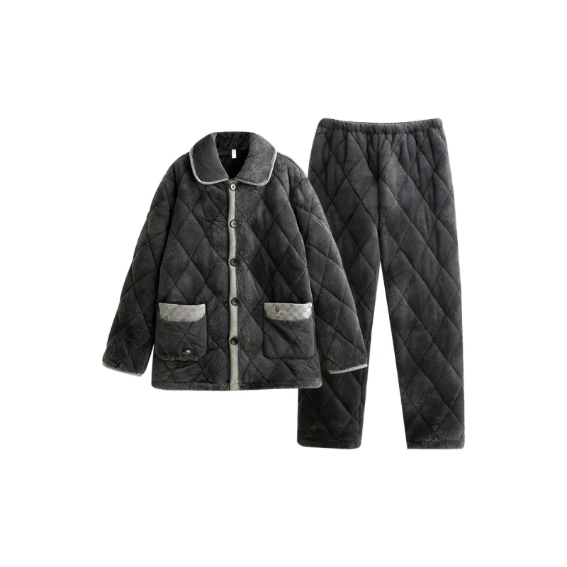 UAVAE Pajama Set Men's Dark Gray-0