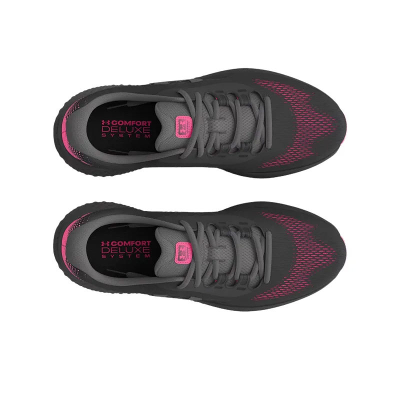 Under Armour Rogue 4 Anti Slip Wear Resistant Low Top Running Shoes Women's Black Pink-3