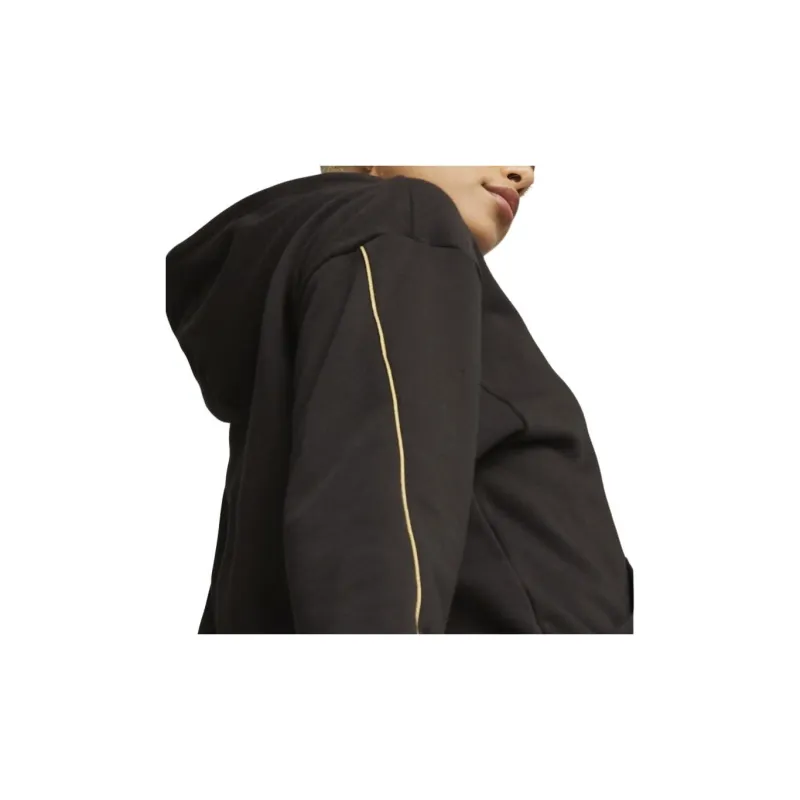 PUMA Essentials+ MINIMAL GOLD Hoodie Fleece Sweatshirt Women's Black-4