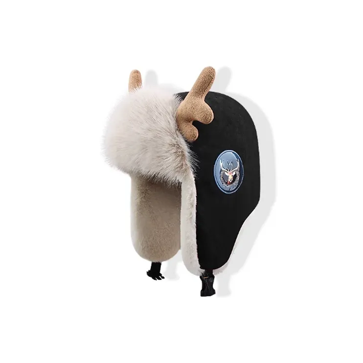 Mulinsen Plush Leather Trapper Hats Unisex-2
