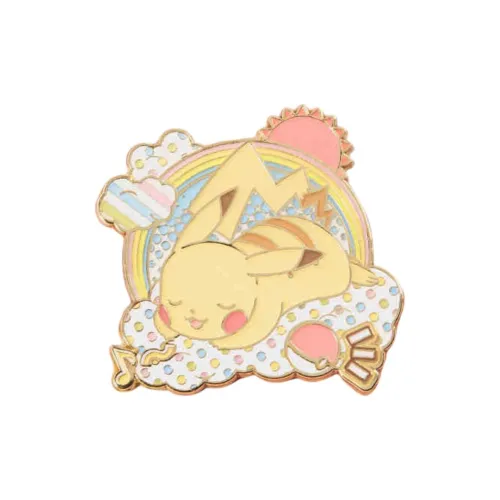 Wolf Bowang Pokémon Character Collection Rainbow Collection Metal Pikachu Brooch Anime Merchandise Accessories Badges