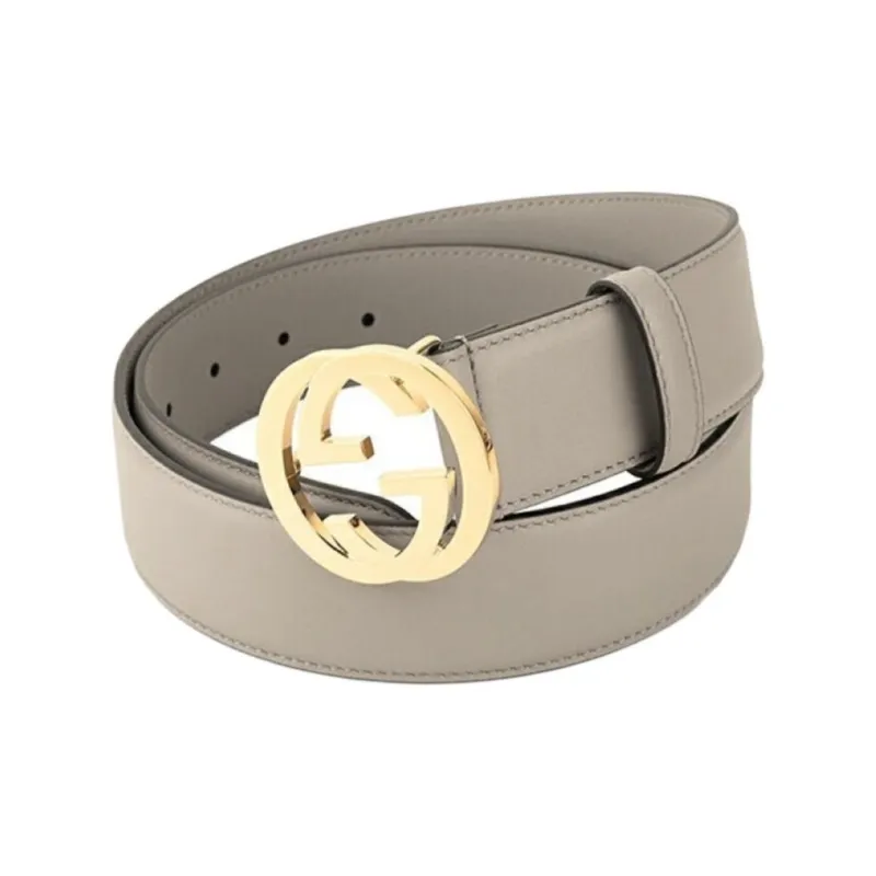 GUCCI Interlocking G Leather Belt 1.5'W-0