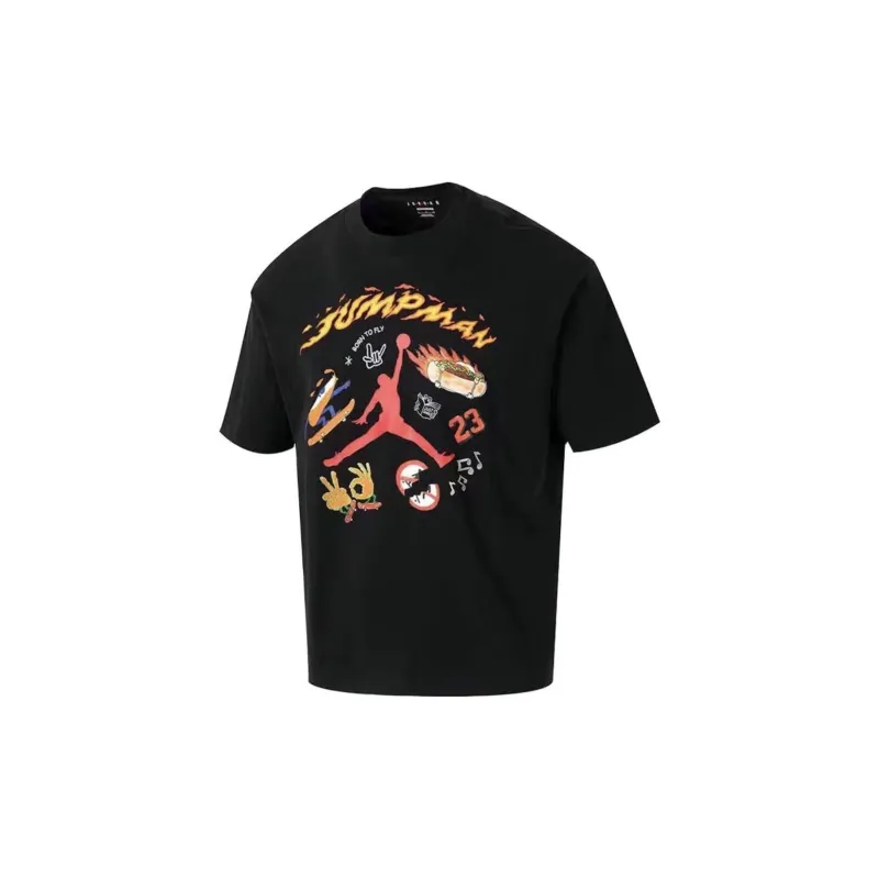 Jordan T Shirts Unisex Black-1