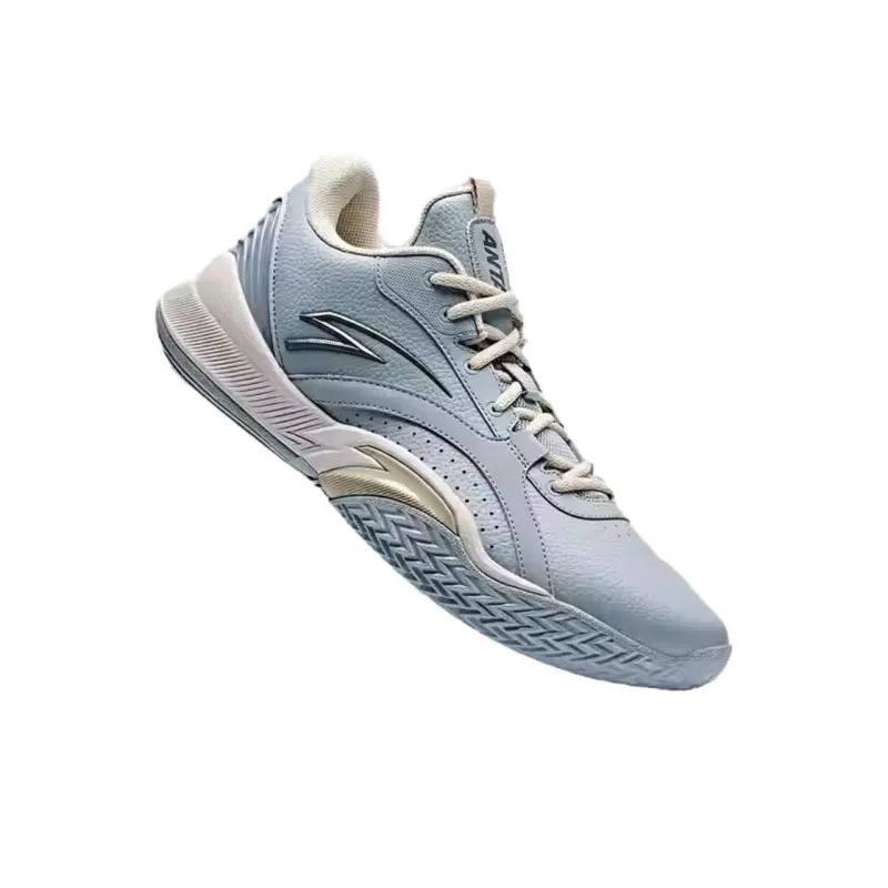 Anta Windhole 5th Generation Anti Slip Wear Resistant Low Top Basketball Shoes Men's Blue White-1
