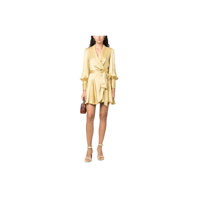 Zimmermann Belted Wrap Long-Sleeved Dress-1