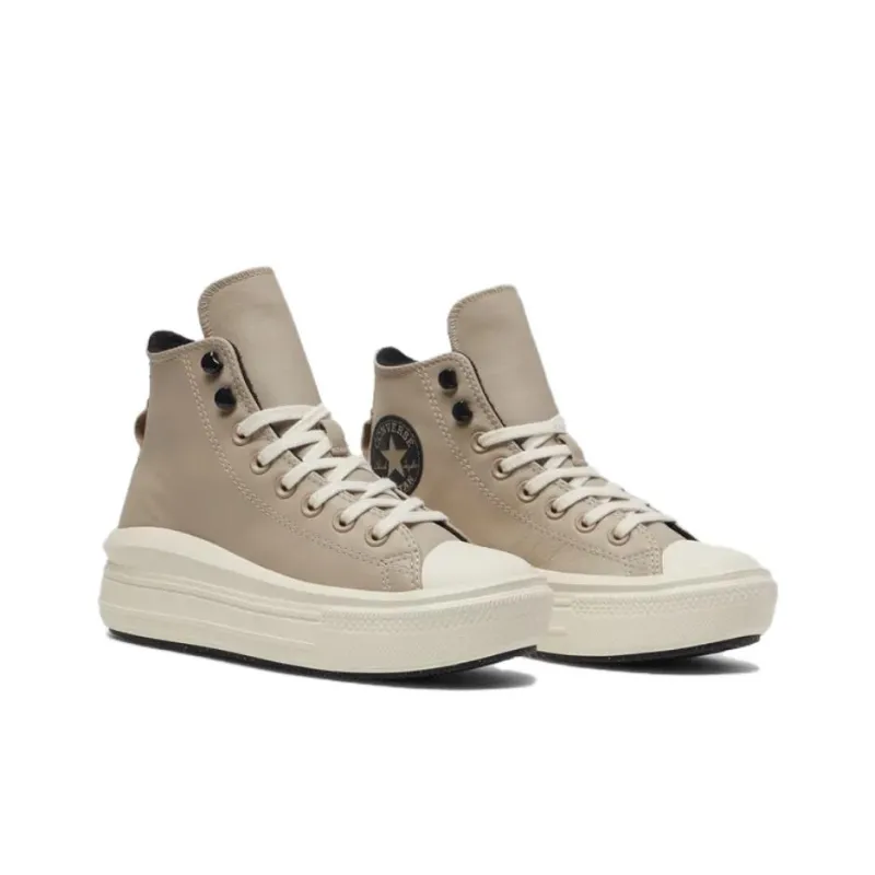 Converse CHUCK TAYLOR Anti Slip Wear Resistant High Top Skateboard Shoes Women's Beige-2
