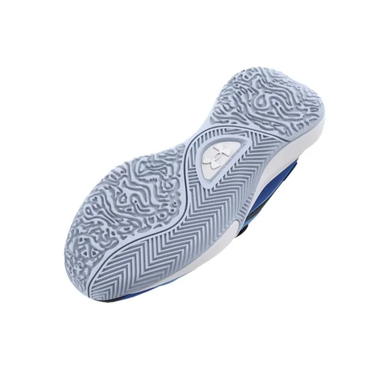 Under Armour Lockdown 7 Slip Resistant And Breathable Low Top Basketball Shoes Unisex Blue-4