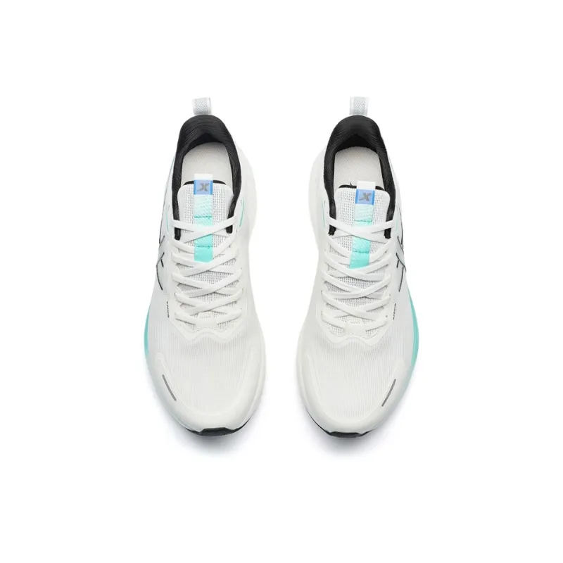XTEP Cushioned Slip Resistant Low Top Running Shoes Men's Sail White/Aurora Green-4
