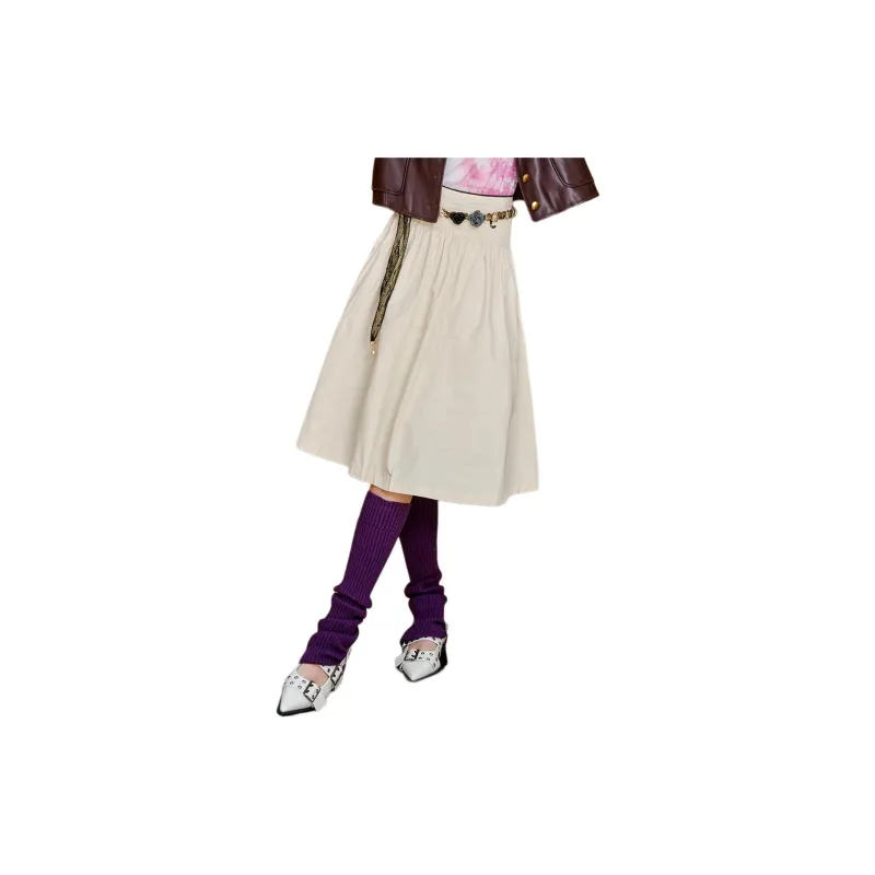 Coolhut Casual Long Skirt Women's Beige-3