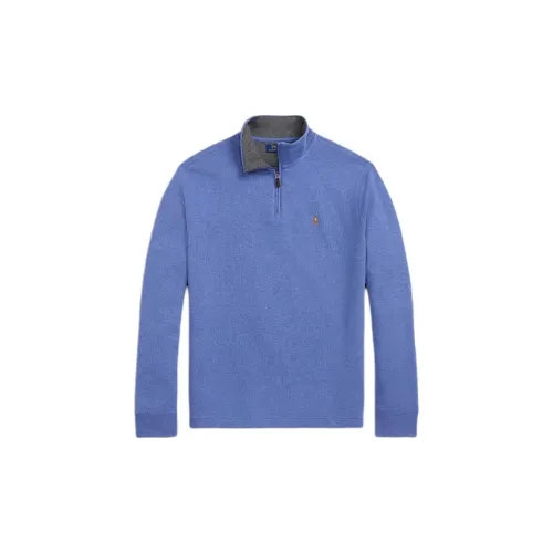 Polo Ralph Lauren Sweatshirts Men Distressed Royal Blue