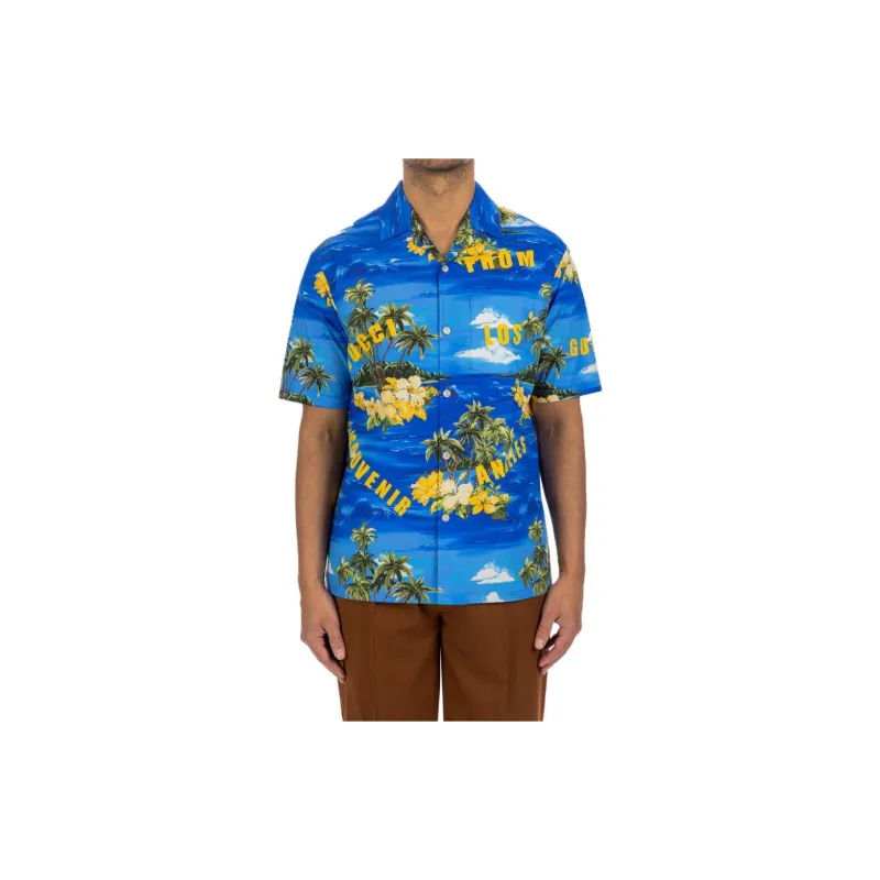 GUCCI Printed Cotton Poplin Bowling Shirt-2