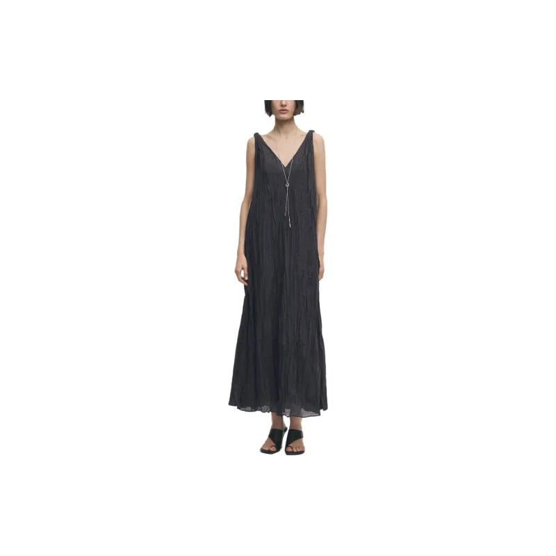 Massimo Dutti Sleeveless Dress Women's Gray-2
