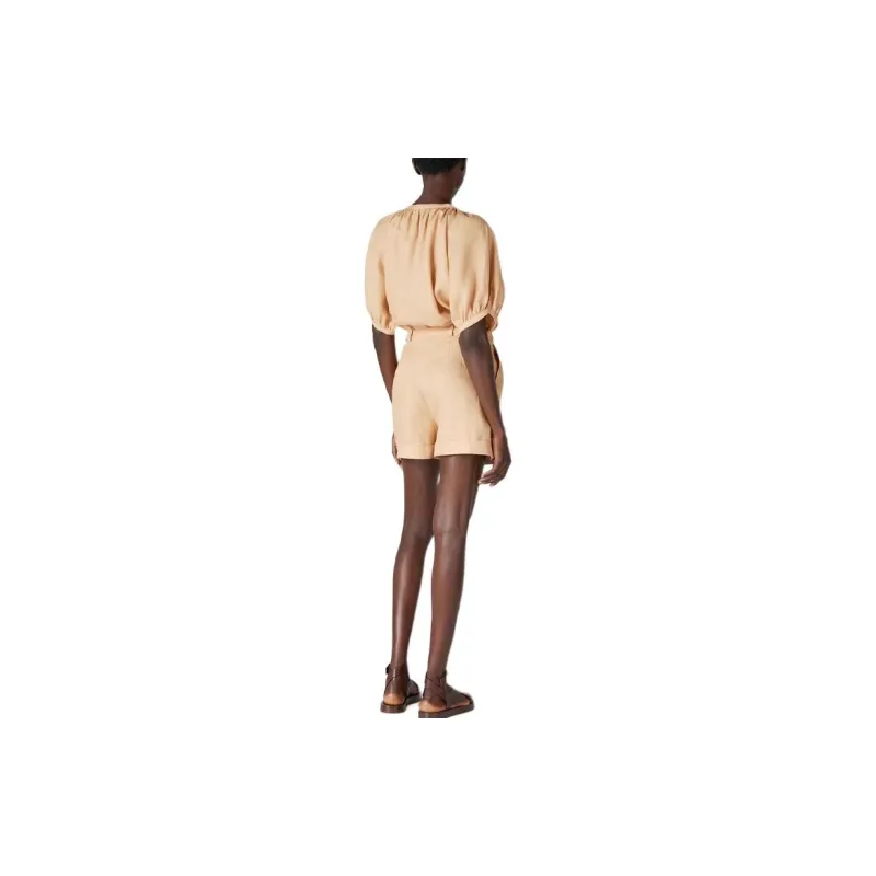 Loro Piana SS24 Casual Shorts Women's Ginseng Light Yellow-3
