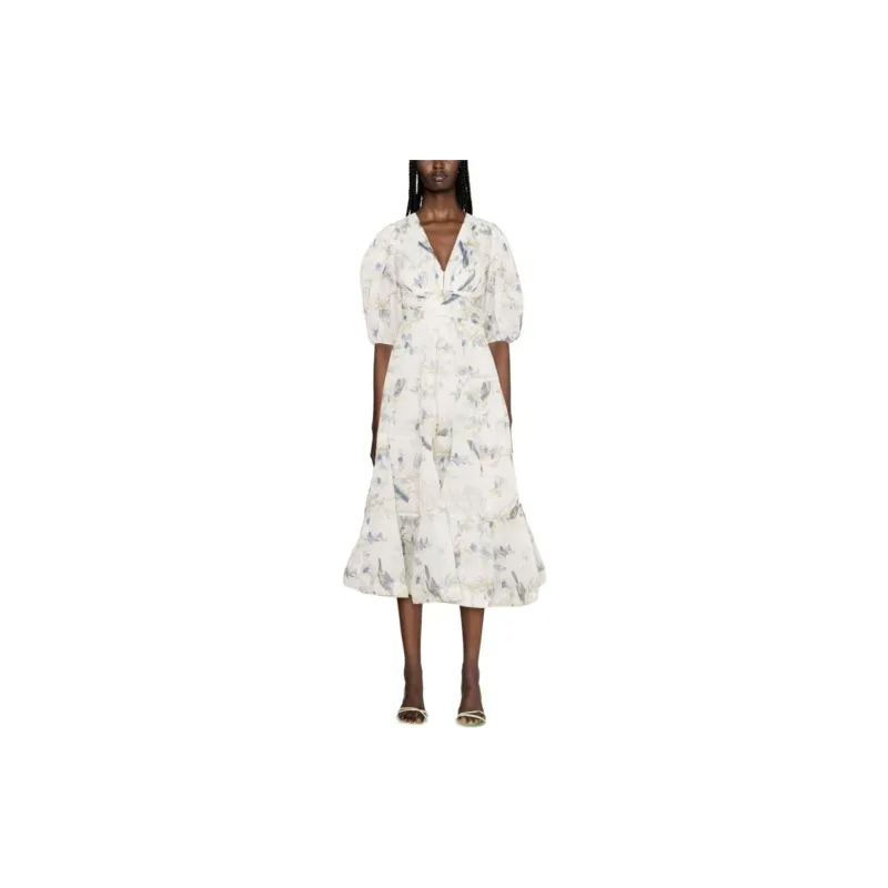 Zimmermann Plissé Flared Midi Dress-1