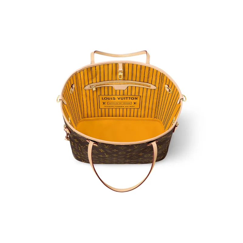 LOUIS VUITTON Neverfull Bandouliere Mm Inside Out Monogram/Jaune Safran-4