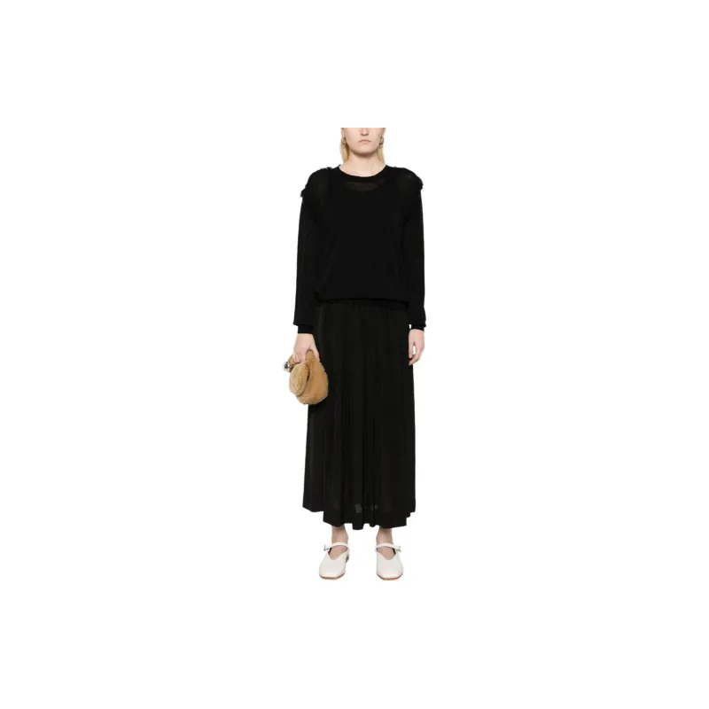 UMA WANG SS24 Casual Long Skirts Women's Black-2