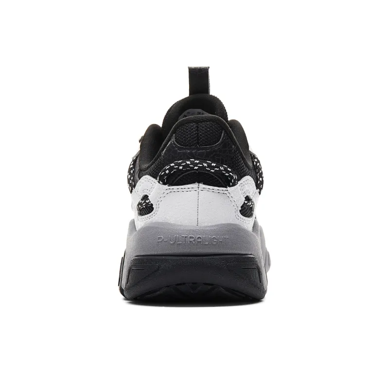 PEAK Cat Paw Shoes Cushioning Rebound Height Increasing Slip Resistant Low Top Casual Shoes Women's Light Gray Black-4