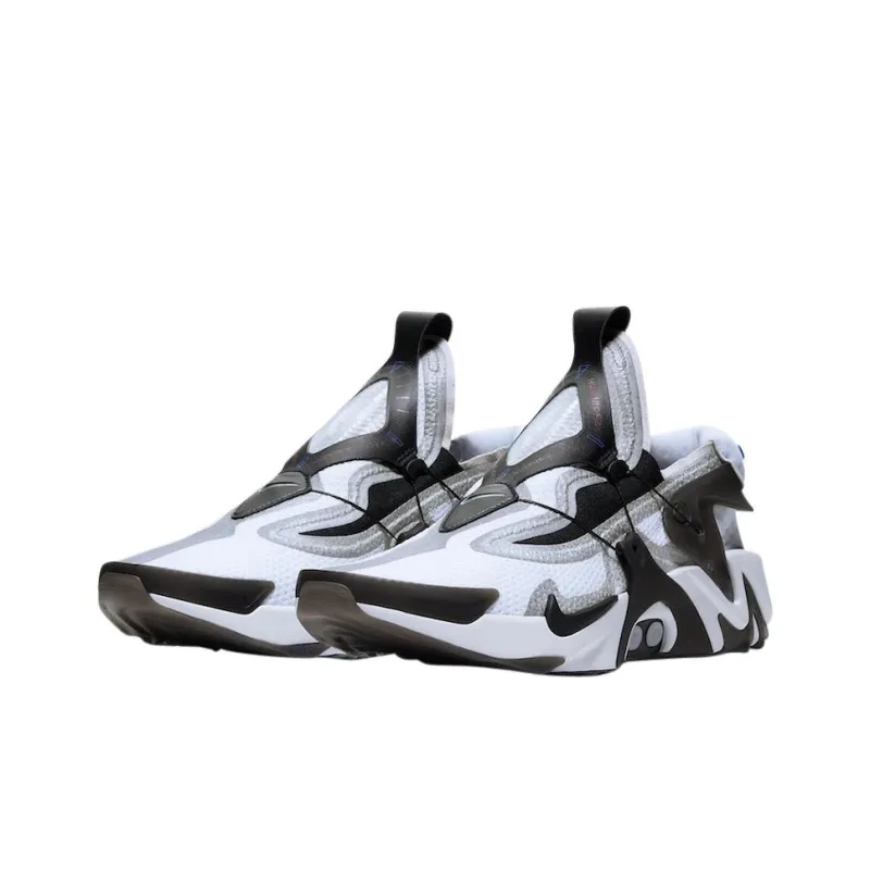 Nike Adapt Huarache Anti Slip Wear Resistant Low Top Casual Running Shoes Men's White Black-2