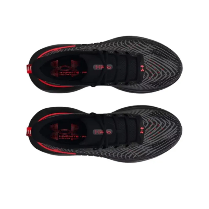 Under Armour Infinite Pro Cushioned Slip Resistant Low Top Running Shoes Men's Black Red-3