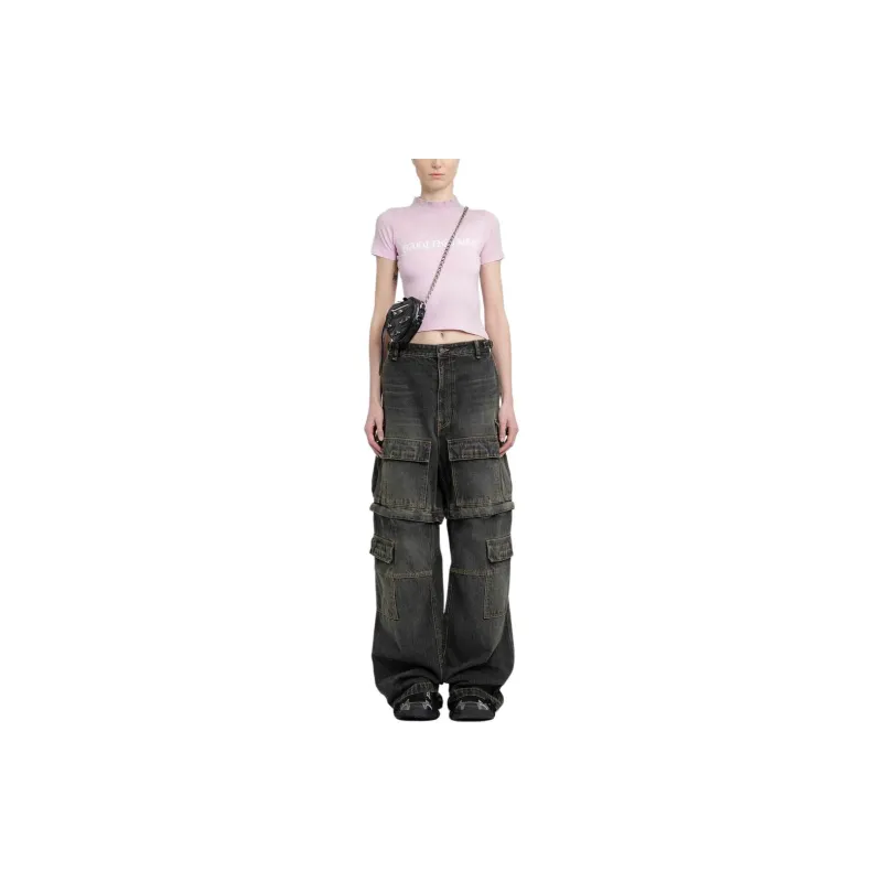 Balenciaga Shrunk T Shirt 'Light Pink/White'-1