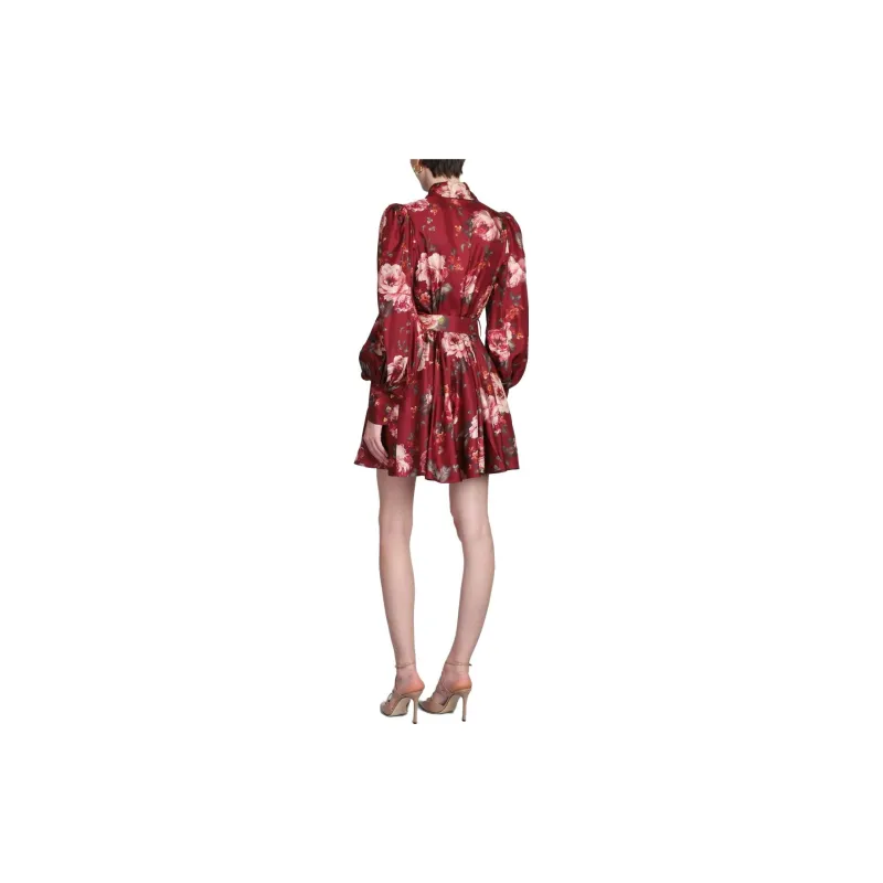 Zimmermann Long-Sleeved Dresses Women's Burgundy-3