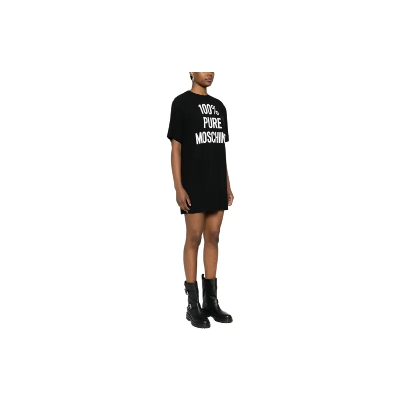 MOSCHINO Logo Printed T Shirt Mini Dress-2