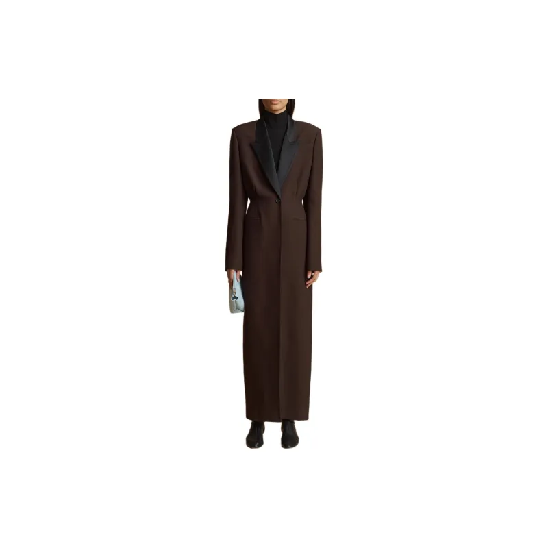 KHAITE Bellow Single breasted Coat-1