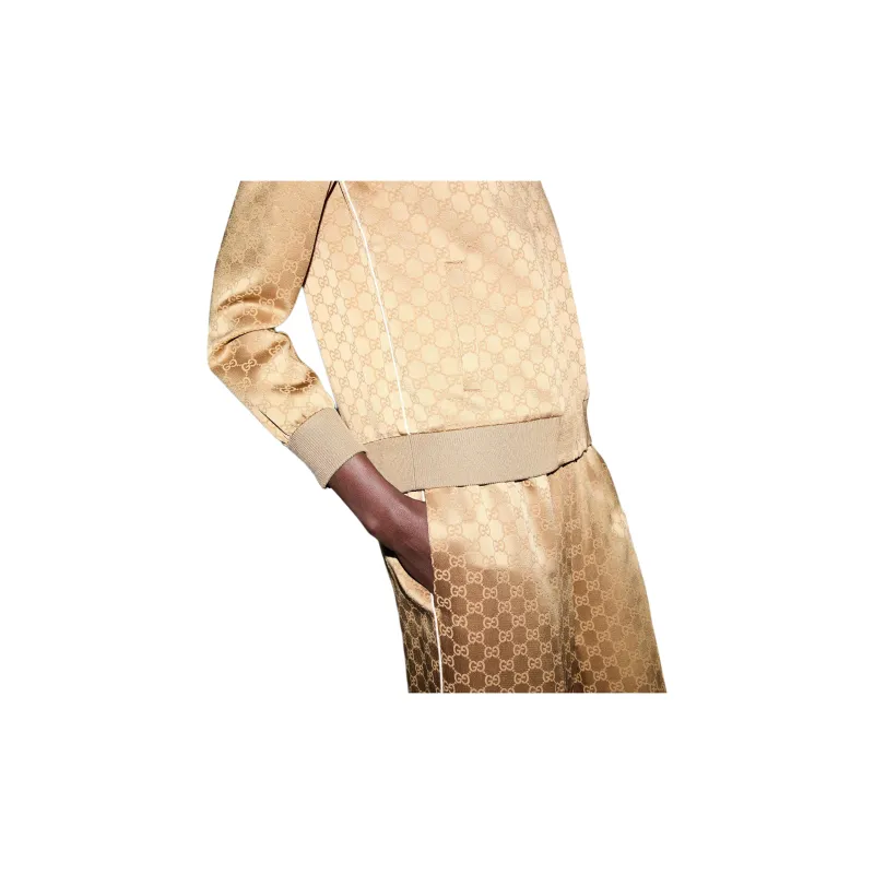 GUCCI Jacquard Zip Jacket 'Vintage Camel'-4