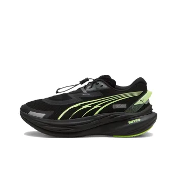 PUMA Deviate NITRO 3 Anti Slip Wear Resistant Low Top Casual Running Shoes Women's Black Green