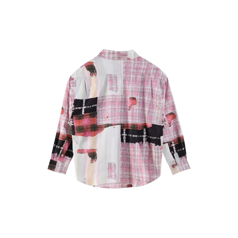 Incolore Shirt Women's Pink Plaid-1