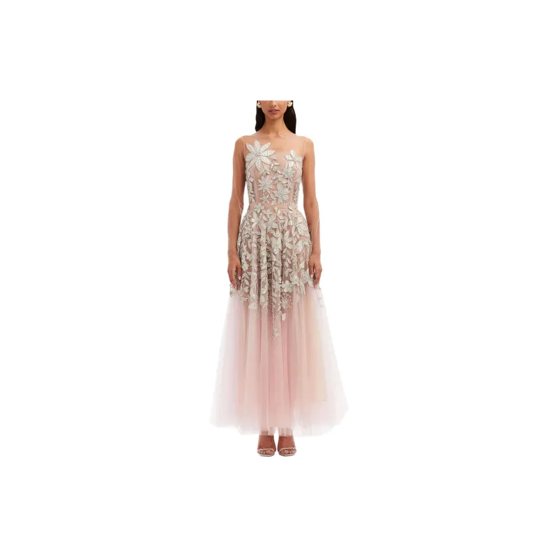 OSCAR DE LA RENTA Floral Sequin-embellished Tulle Gown-1