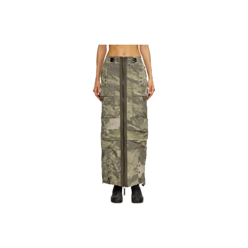 DIESEL O Crep N1 Maxi Skirt-2