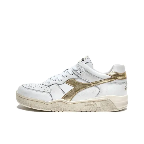 Diadora B.560 Skateboard Shoes Women's Low-Top White/Gold