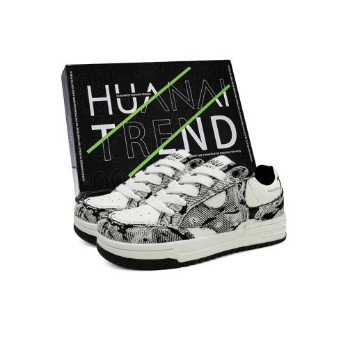 HUANAI Skateboard Shoes Unisex Low-Top Black