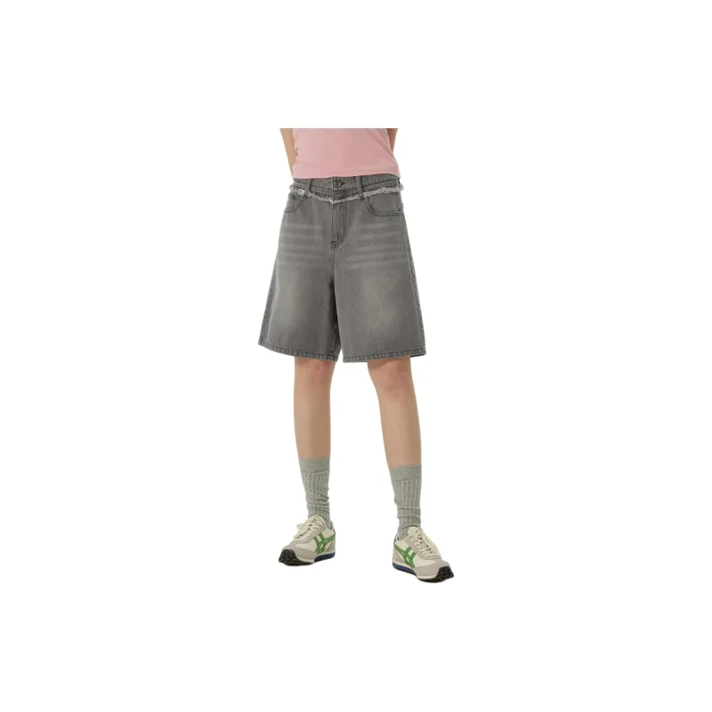 Omont Denim Shorts Women's Galaxy Gray-1