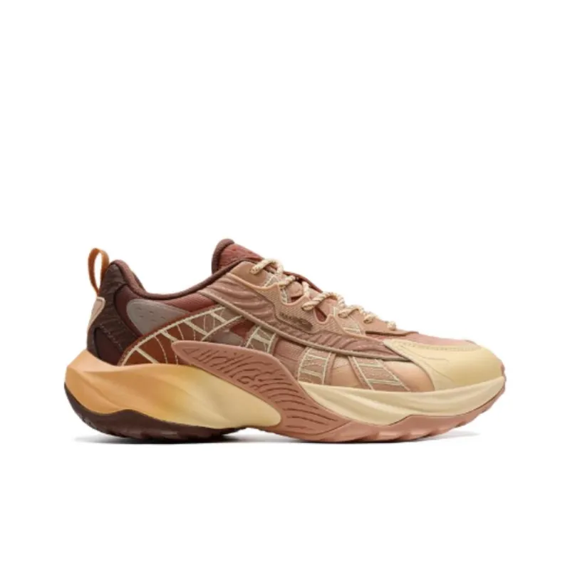 XTEP Crimson Flame 5.0 Anti-Slip Wear-Resistant Low-Top Chunky Sneakers Men's Brown-1