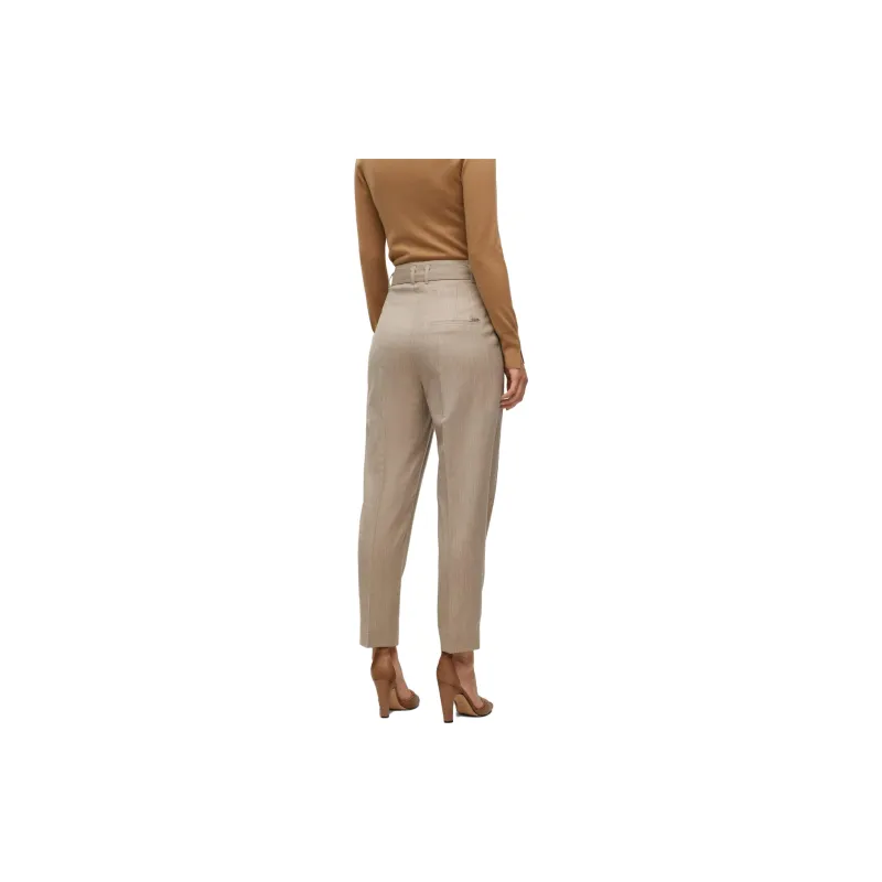 HUGO BOSS High waist Belted Cropped Trousers-3