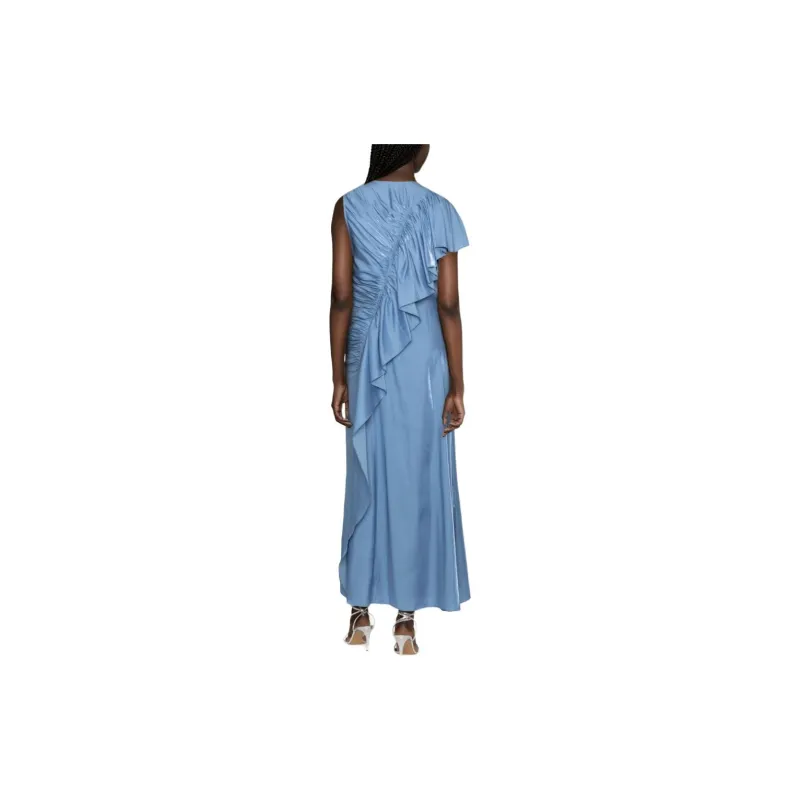Ulla Johnson Ruffle trim Charmeuse Long Dress-2